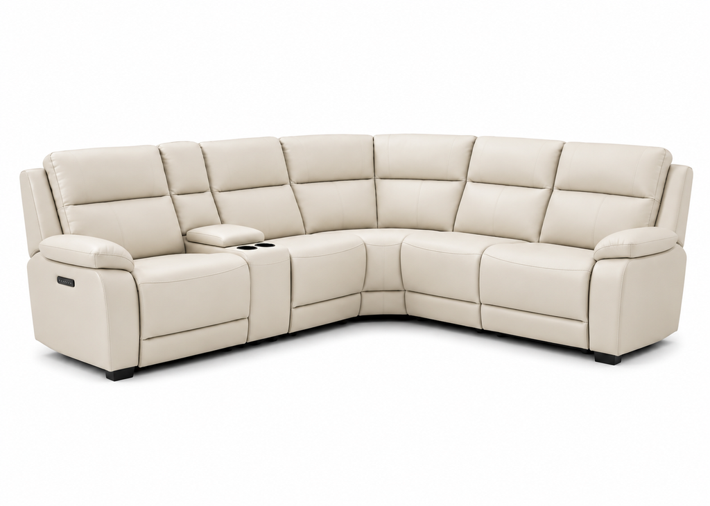 Windsor 6-Piece Reclining Sectional – Alabaster